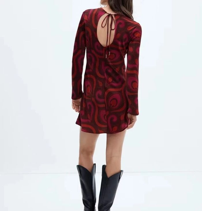 Robe courte fuchsia style années 80 Mango Taille M - photo numéro 7