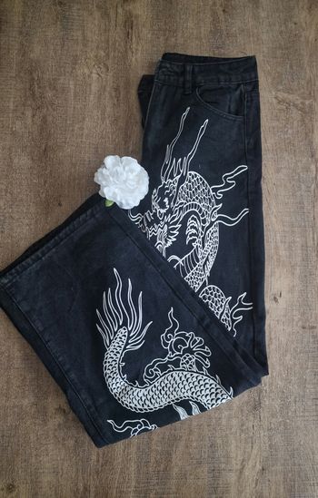 Jean motif dragon