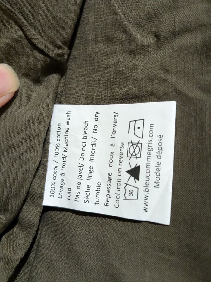 Magnifique veste Bleu comme gris en velours côtelé kaki. Taille 12 ans. - photo numéro 9