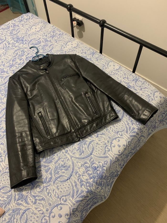 Blouson en cuir marque Serge Pariente - photo numéro 4