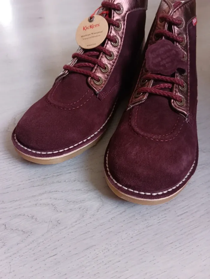 Kickers modèle rare Orilegend violet métallisé pointure 40 - photo numéro 4