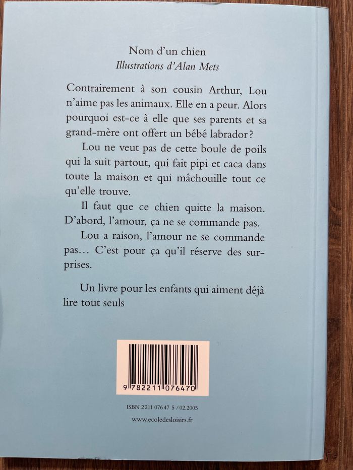 Livre Nom d'un chien de Kéthévane Davrichewy Animax de l'école des loisirs - photo numéro 2