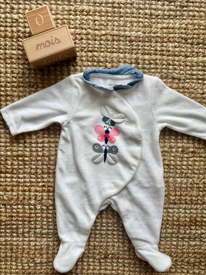 Pyjama velours Obaibi Naissance / 50cm
