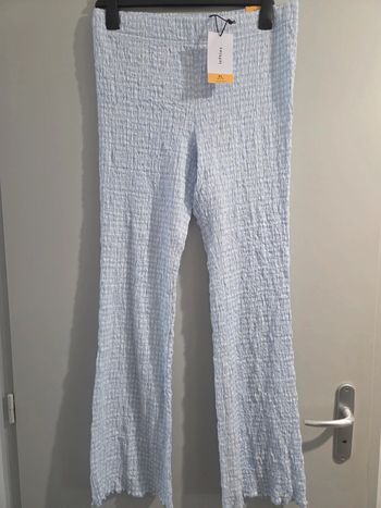 Pantalon vichy bleu clair
