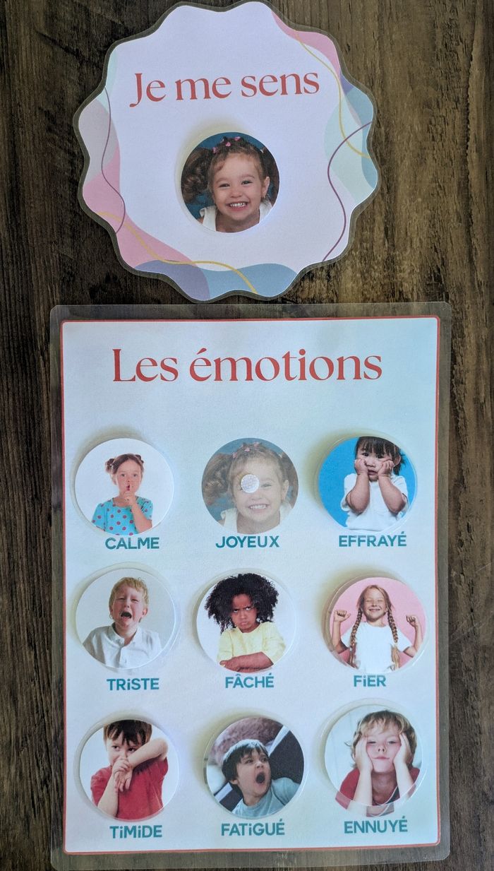 Affiche des émotions en photos et panneau "je me sens" - photo numéro 2