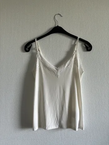 Débardeur fluide dentelle blanc