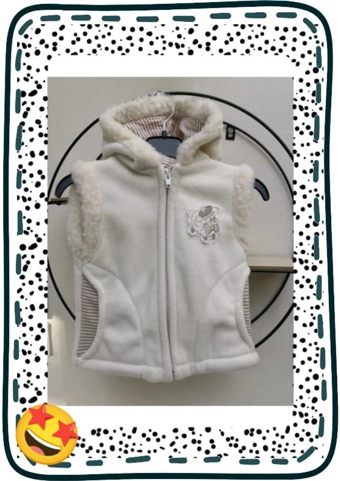 Gilet de berger sans manches 12 mois