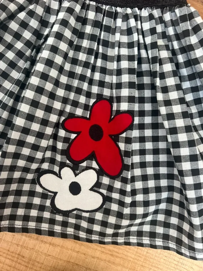 Robe 5 ans fille zèbre rock rouge noire à carreaux mushi - photo numéro 3