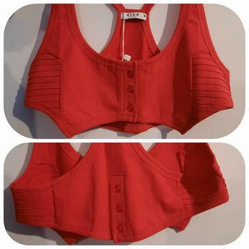 Crop-top rouge Villa 38 neuf avec étiquette 🏷 #lora11femme