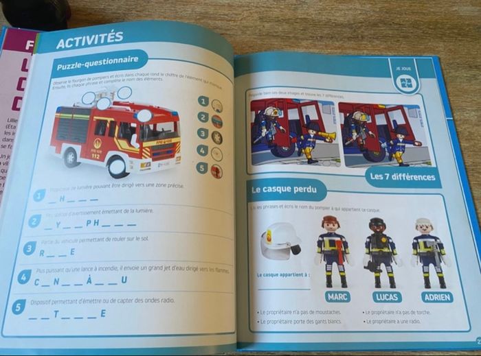 Livre et playmobil pompier - photo numéro 7
