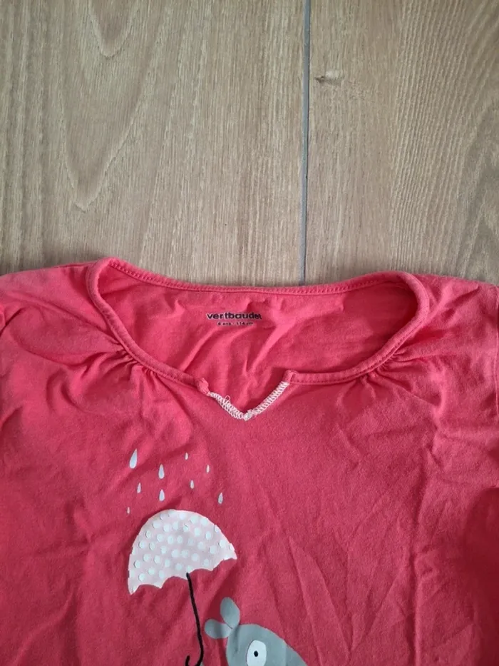 T-shirt manches courtes Vertbaudet 6 ans très bon état - photo numéro 3