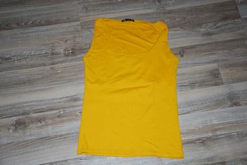 haut débardeur lycra moutarde Zara L fêtes