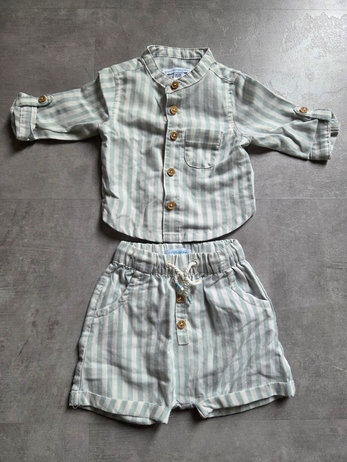 Chemise + short vertbaudet 3mois