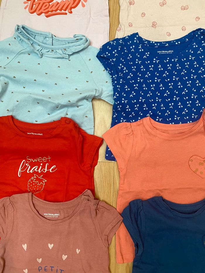 Lot 8 T-Shirts - 6 mois - Vertbaudet - photo numéro 2