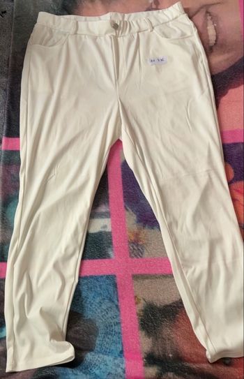 Pantalon élastique blanc