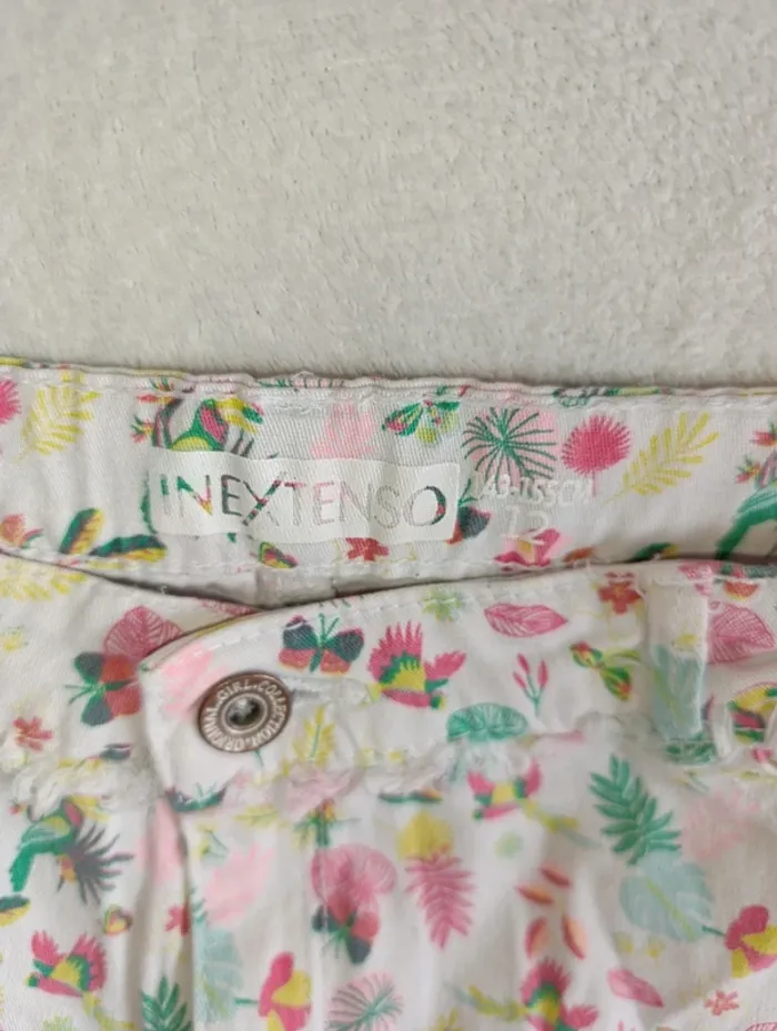 Short jean fleuri in extenso 12 ans - photo numéro 2
