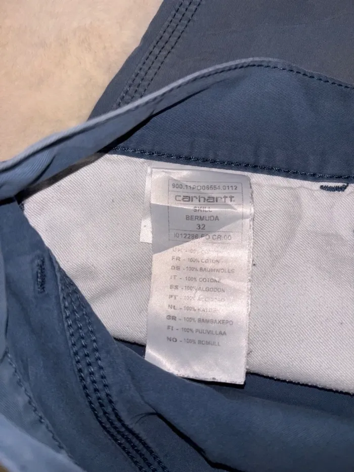 Short carhartt bleu taille 32 - photo numéro 4
