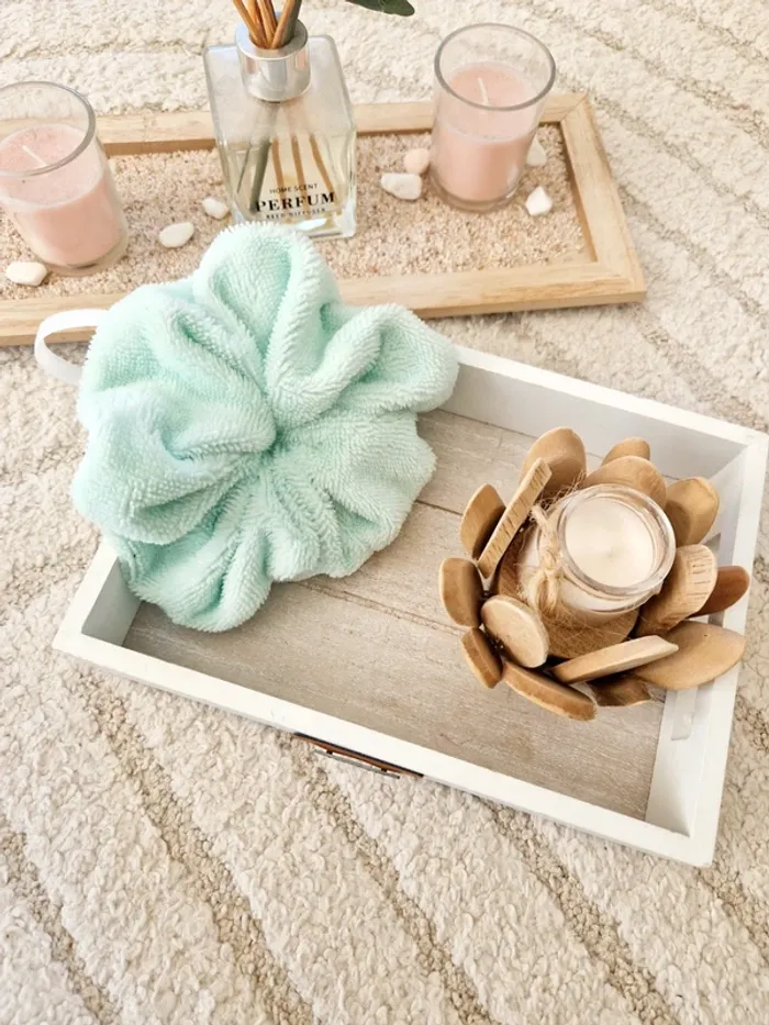 1 Fleur de douche en tissu éponge de bambou - photo numéro 3