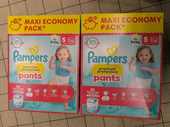 Pampers premium pants T5 - 2*74 couches culottes