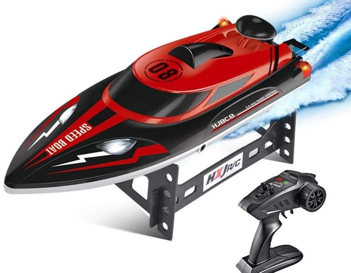 Bateau télécommandé speedboat étanche pour piscines et lacs vitesse 25 km/h - photo numéro 4