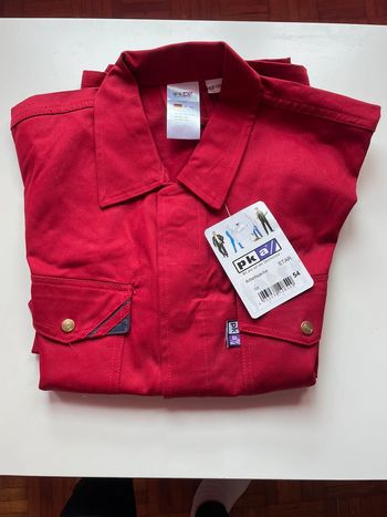 Veste de travail rouge PKA 100% coton taille 56