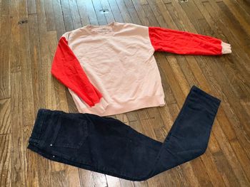 Sweat et pantalon velour monoprix 14 ans