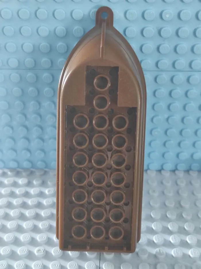 Bateau LEGO Brown Boat, 14 x 5 x 2 with Oarlocks and 2 Hollow Inside Studs 2551 A04 - photo numéro 2