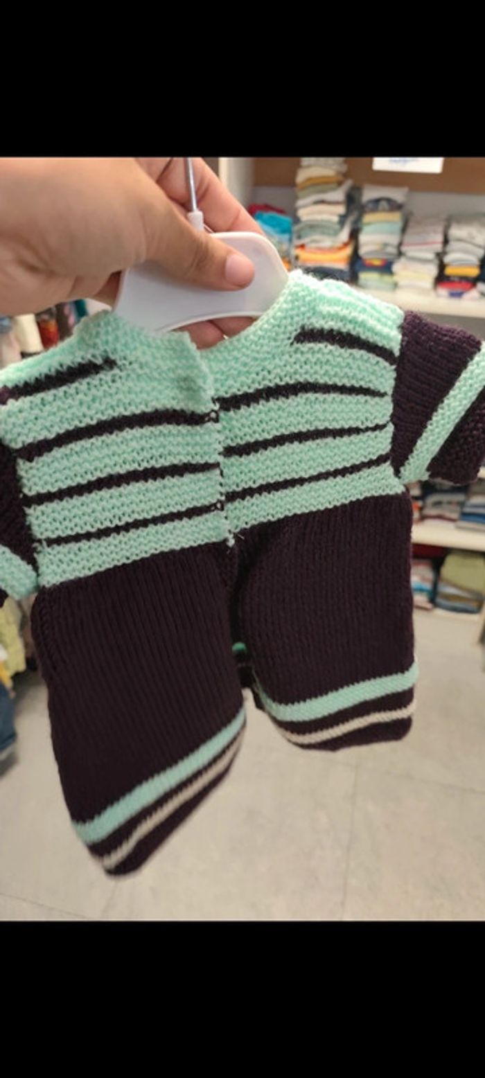 4 robes ou pull avec mouffles et bonnet ma création - photo numéro 2