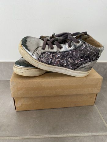 Chaussures basket cuir fille