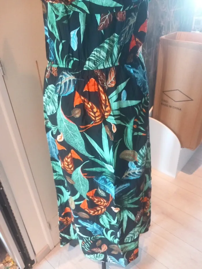 Robe longue été tropicale M - photo numéro 3