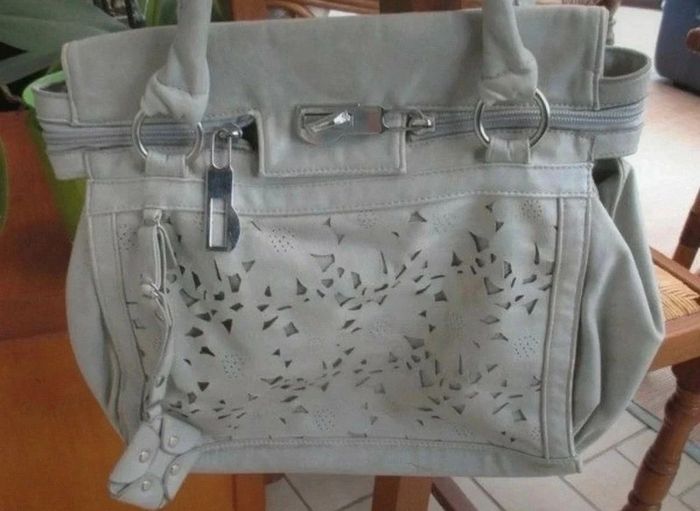 Sac à main beige fleurs - photo numéro 3