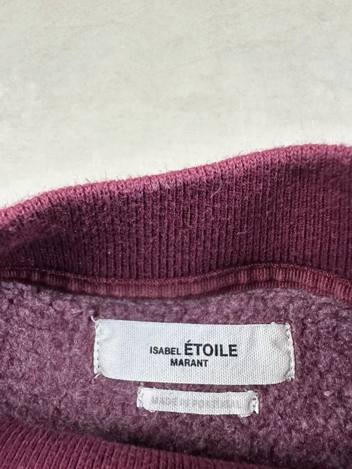 Crewneck Isabel Marant Bordeaux Logo Bleu Central Femme | S - photo numéro 9