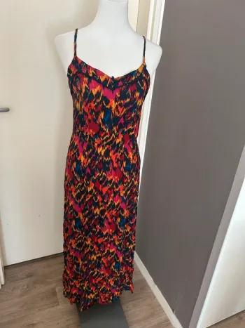 Promod, robe, longue été femme, taille 36 imprimer multicolore