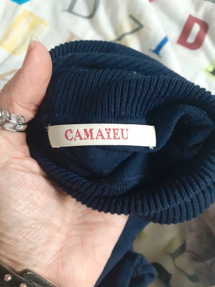 Pull marine col roulé S - photo numéro 2