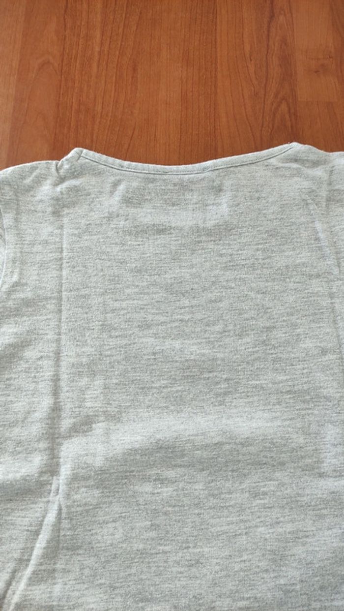 Tee-shirt gris manches longues lisa rose 8 ans - photo numéro 8