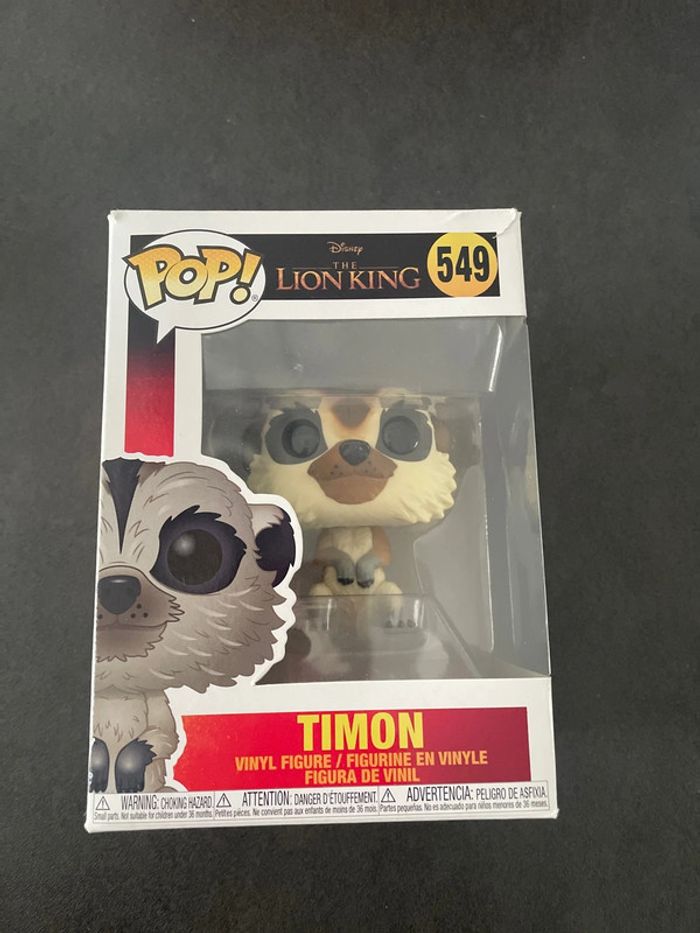 Pop Funko 549 figurine timon le roi lion pop! Disney pumba Simba collection