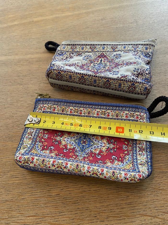 Lot de deux porte-monnaies brodés indiens - photo numéro 9