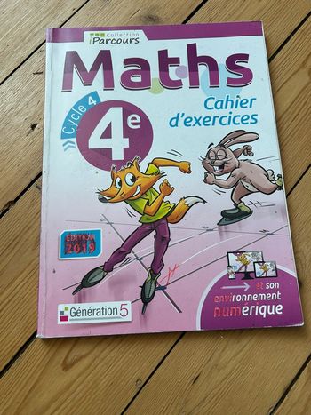 Cahier exercice Maths i parcours 4 eme