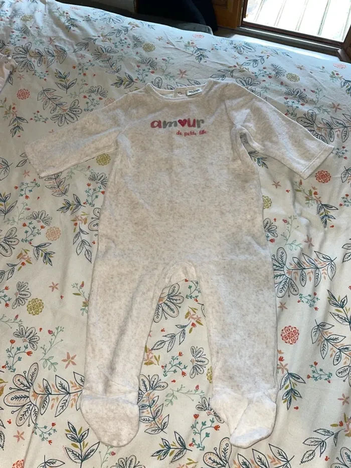 pyjama crème « amour de petite fille »