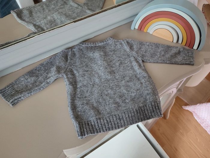 Pull gris chaud 12 mois TAO - photo numéro 4