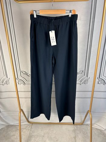Pantalon jambes larges Caroll Marine 40 neuf
