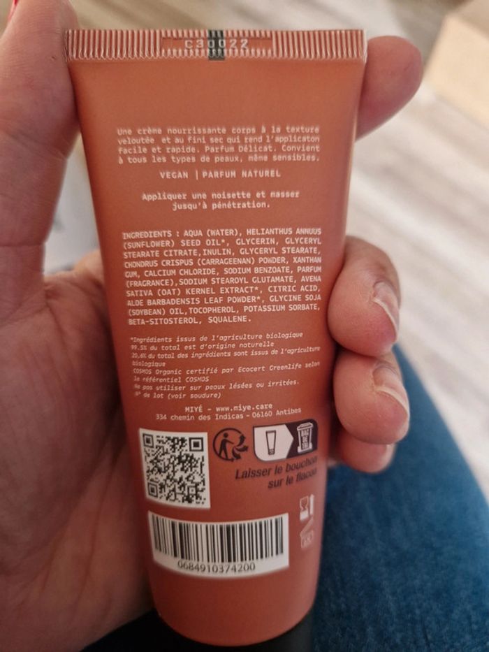 Creme velouté corps douceur vegan miyé - photo numéro 2