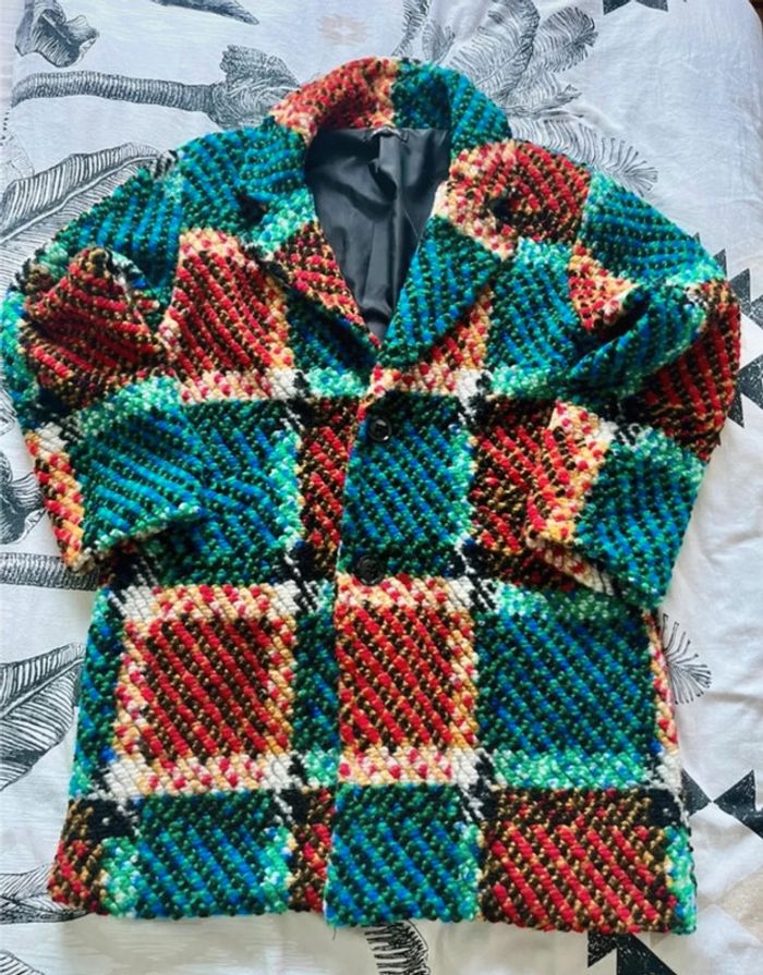 Manteau Vinted en Laine Multicolore