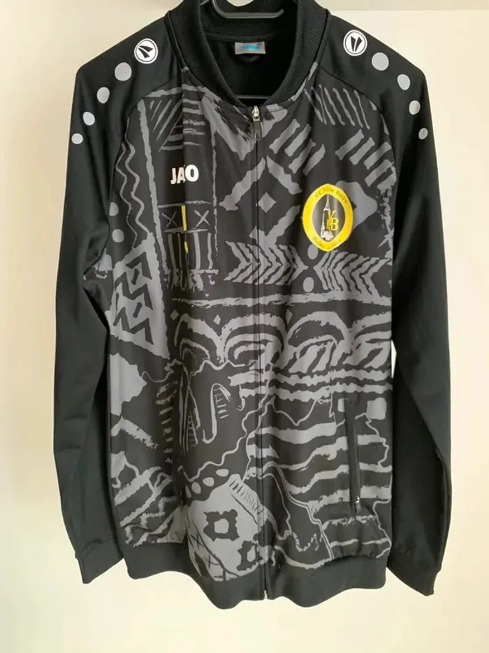 Zipper à capuche noir football taille L