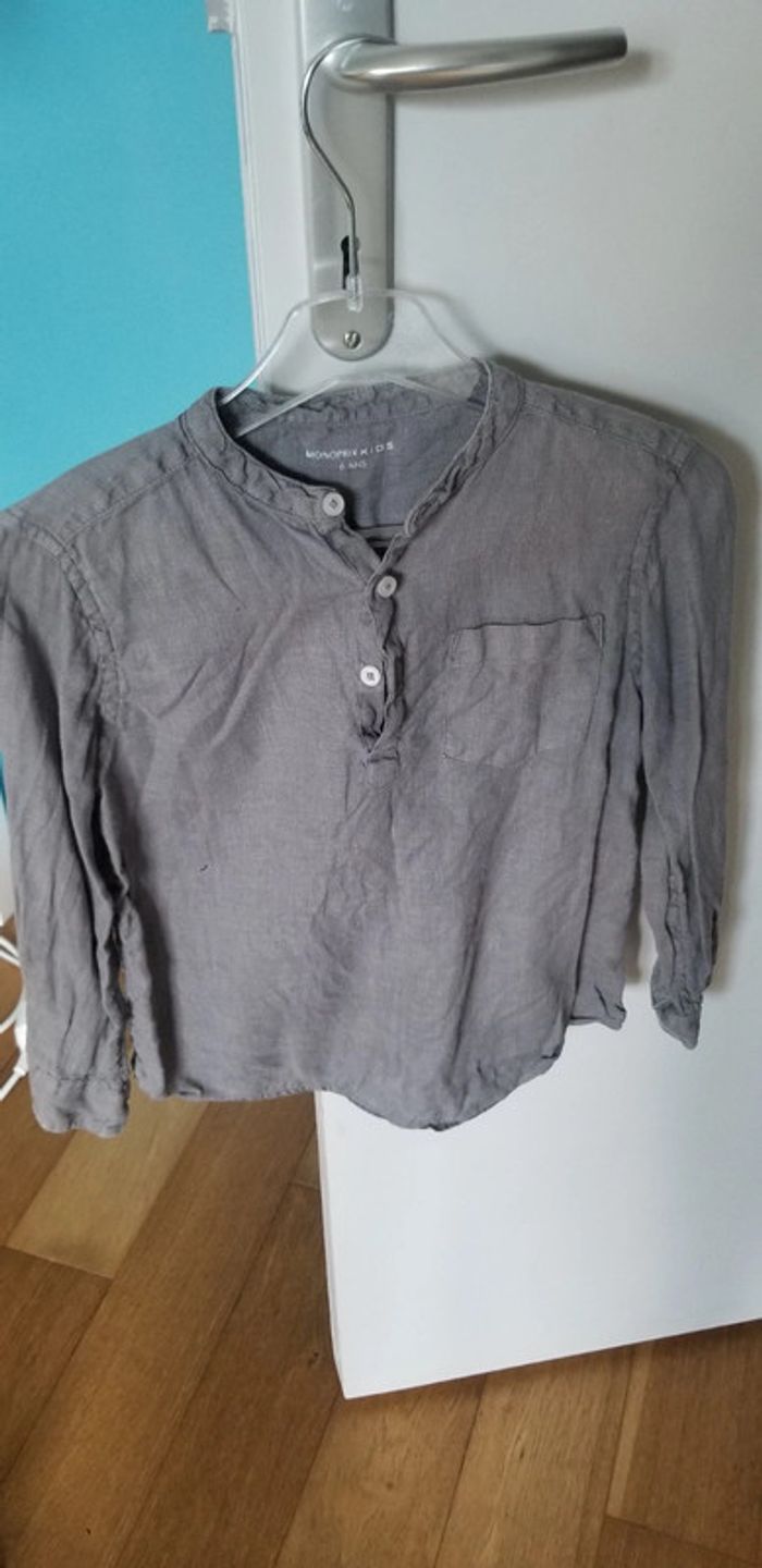 Chemise col mao 6 ans Monoprix