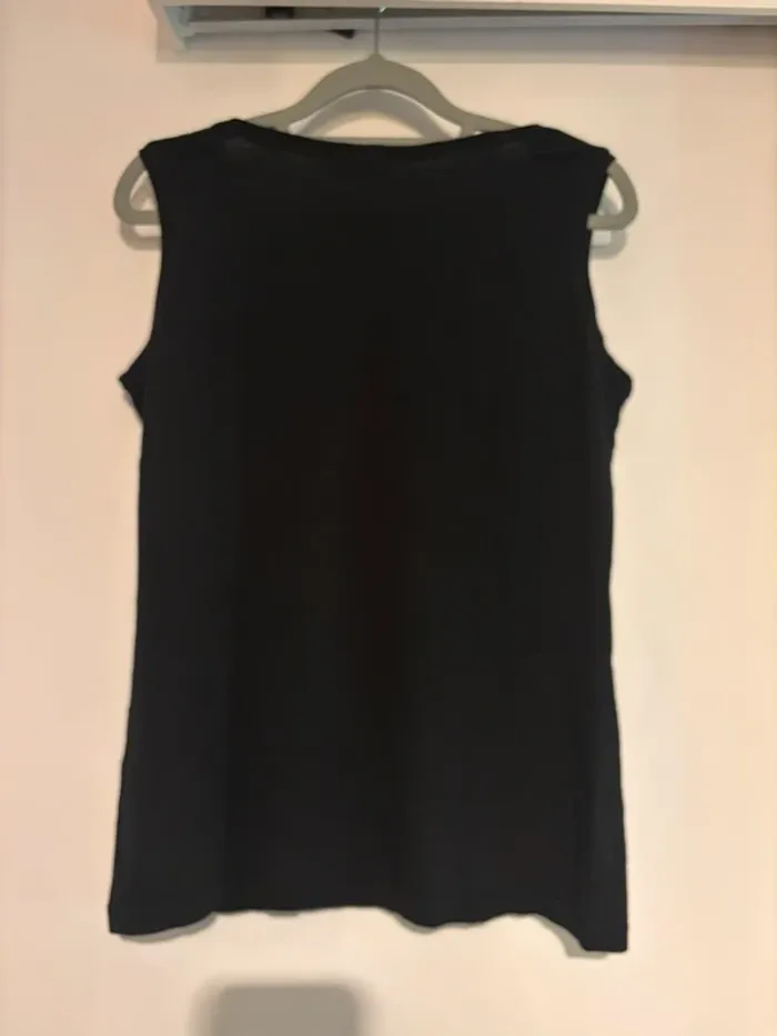 Débardeur noir à boutons – Yessica – Taille S - photo numéro 4