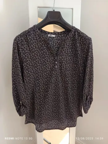 Magnifique chemisier motif léopard Gémo taille xl