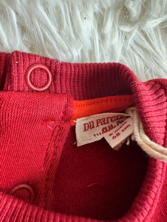 Pull rouge du pareil au même taille 6 mois - photo numéro 4