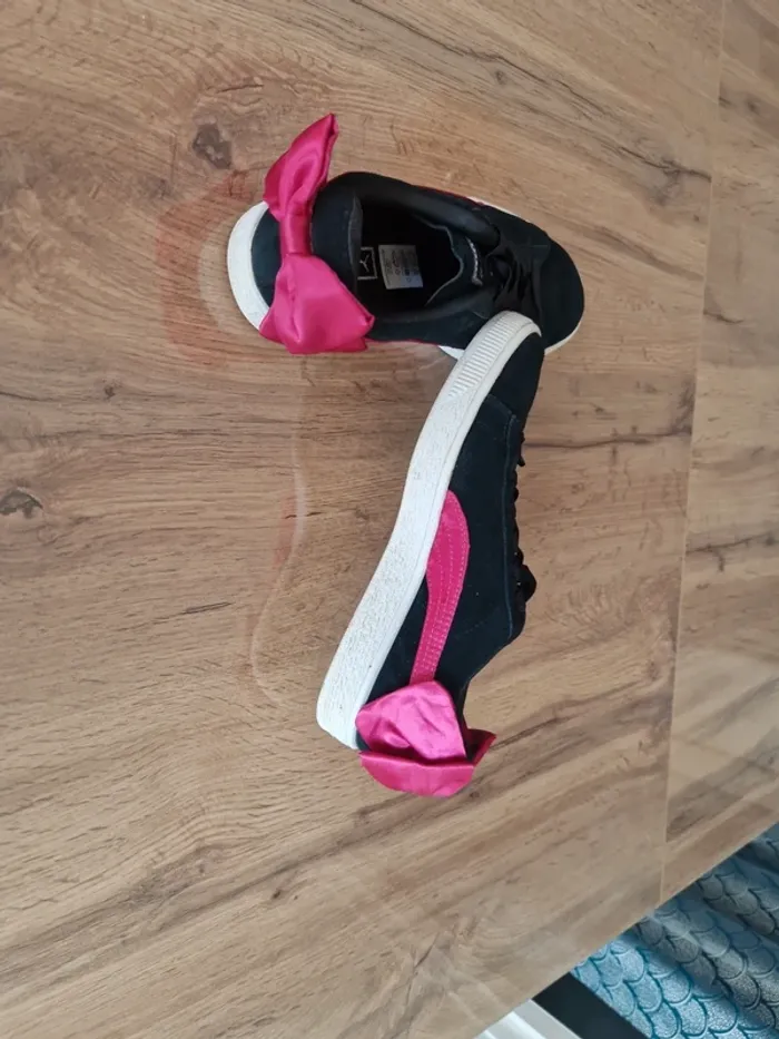 Puma Suède - nœud rose - 36 - photo numéro 3