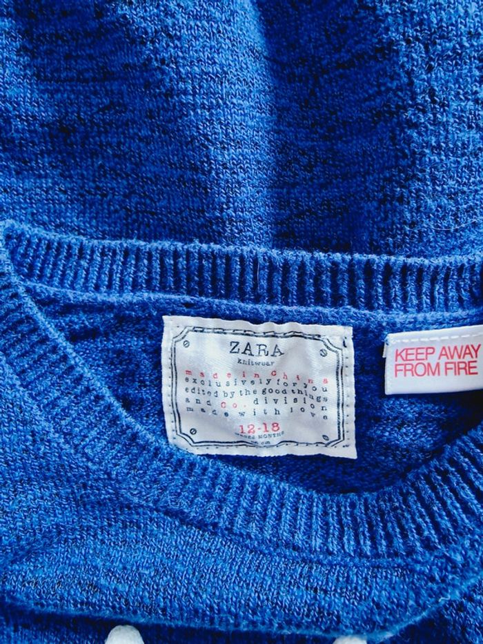 Zara - Pull manches longues, col rond - Waves are coming (18 mois) - photo numéro 5